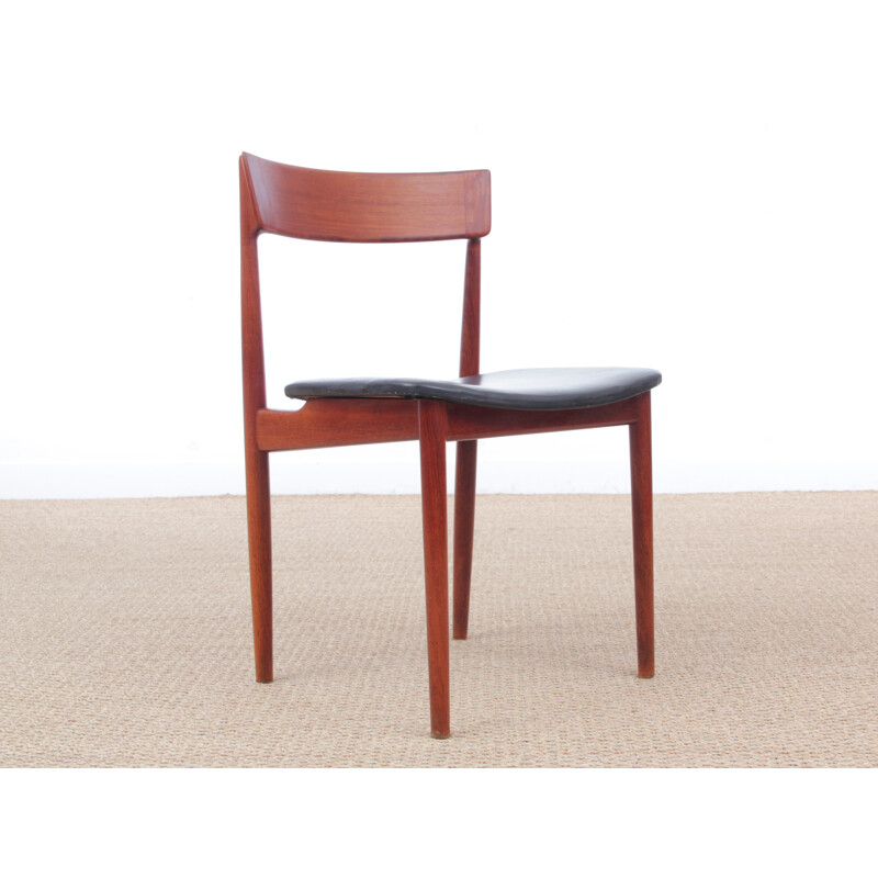 Suite of 5 vintage Scandinavian teak chairs model 39 by Harry Rosengren Hansen for Brande Møbelindustri - 1960s