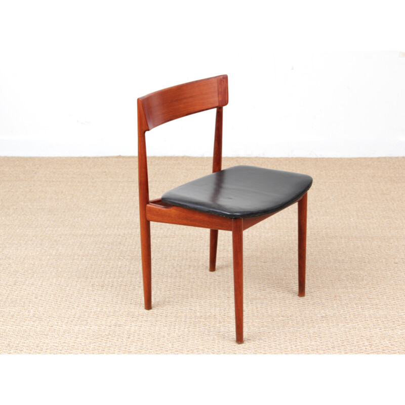 Suite of 5 vintage Scandinavian teak chairs model 39 by Harry Rosengren Hansen for Brande Møbelindustri - 1960s