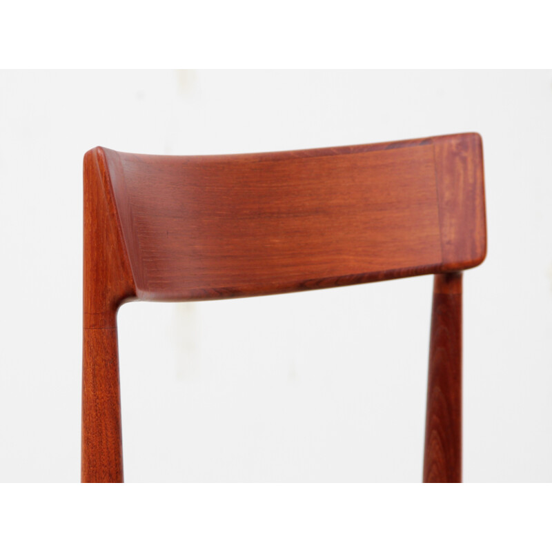 Suite of 5 vintage Scandinavian teak chairs model 39 by Harry Rosengren Hansen for Brande Møbelindustri - 1960s