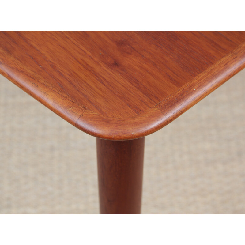 Scandinavian square teak dining table - 1960s