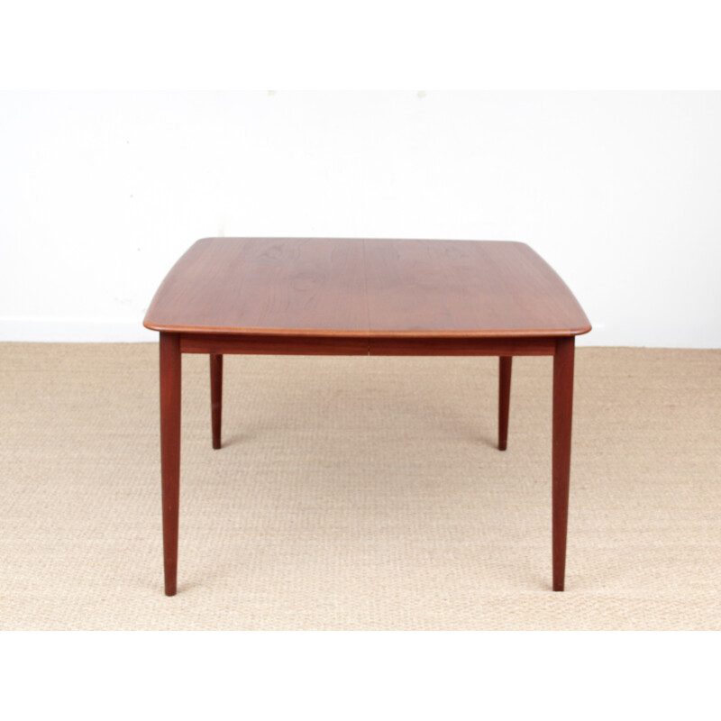 Scandinavian square teak dining table - 1960s