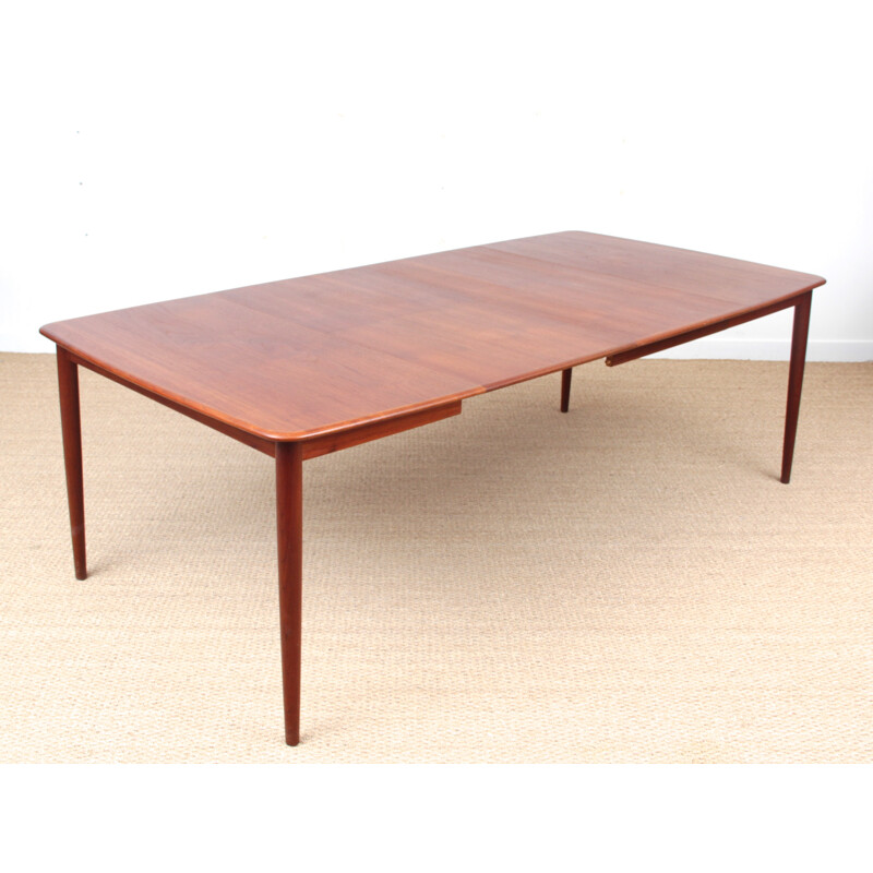 Scandinavian square teak dining table - 1960s