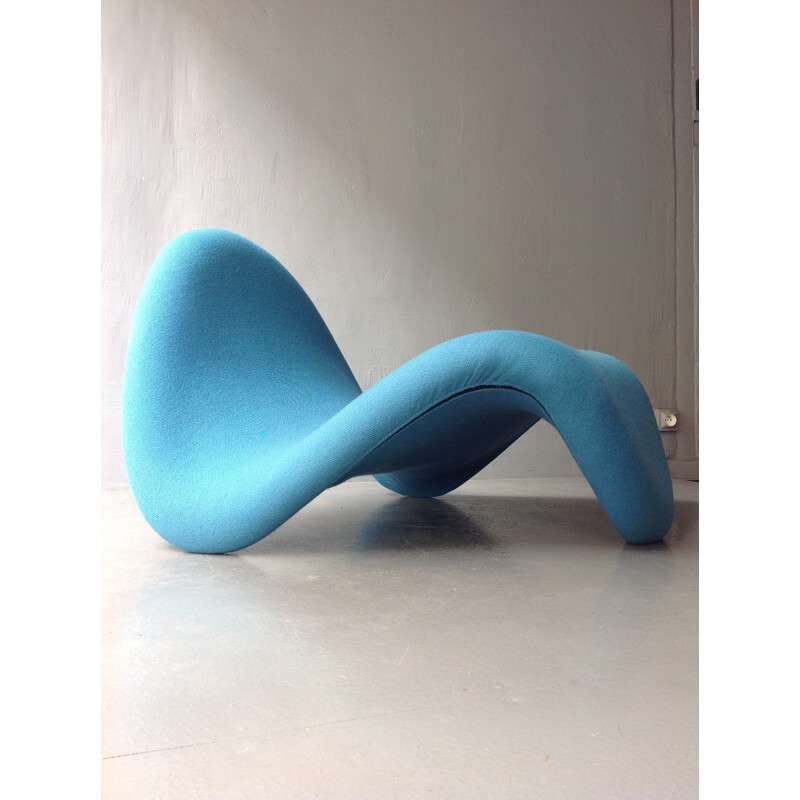 Blue turquoise "Tongue" armchair, Pierre PAULIN - 1970s