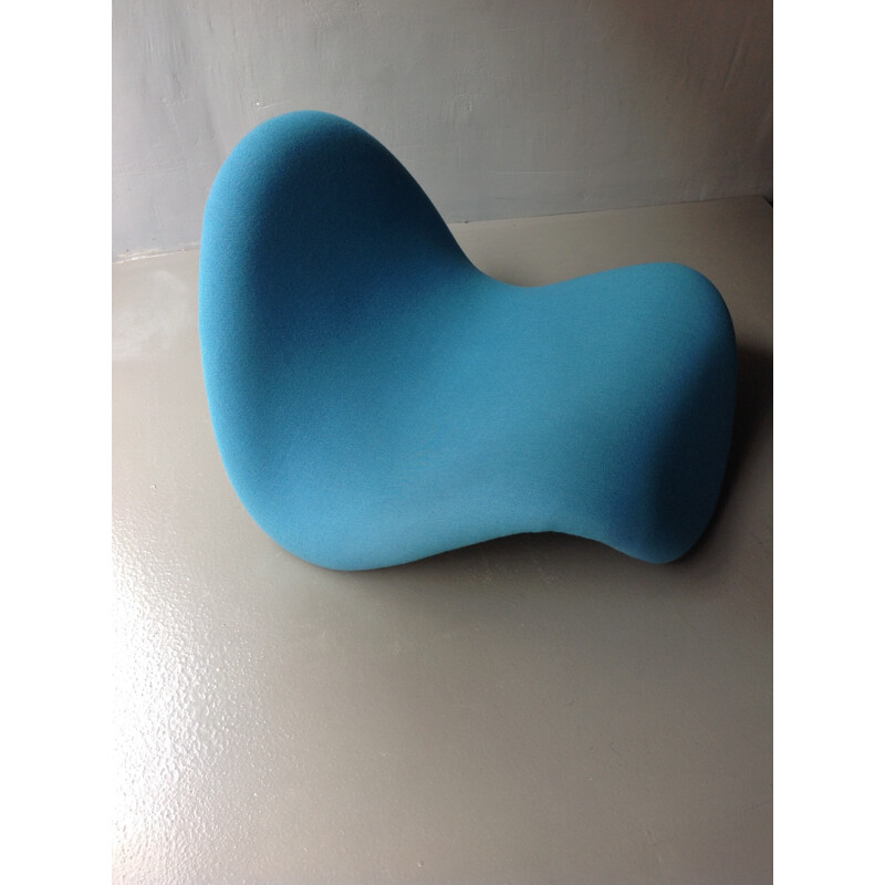 Blue turquoise "Tongue" armchair, Pierre PAULIN - 1970s