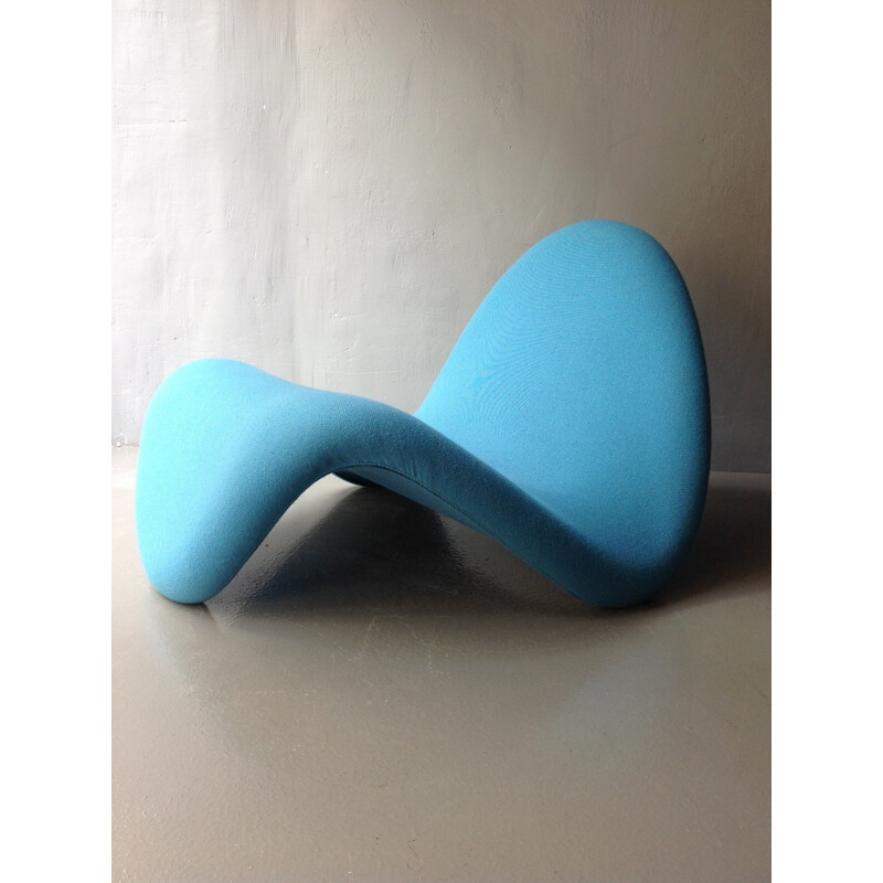 Blue turquoise "Tongue" armchair, Pierre PAULIN - 1970s