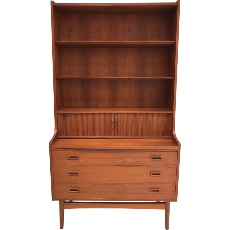 Vintage secretary cabinet in teak by Børge Mogensen for Bornholm Mobler - 1960s