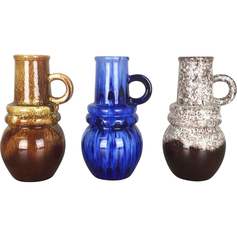 Set of 3 ceramic "Vienna" vases by Scheurich - 1970s