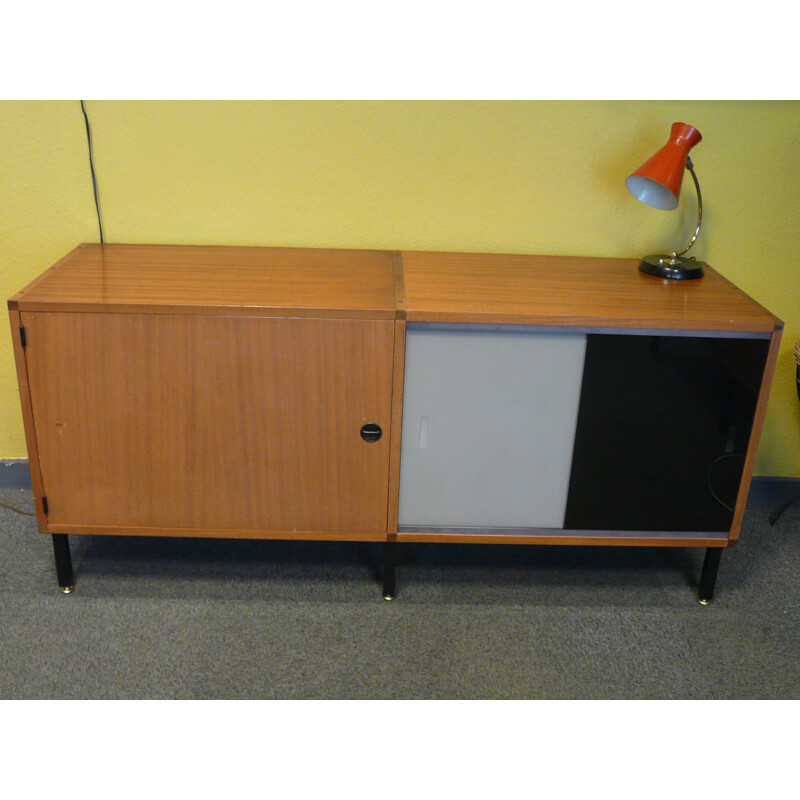 Sideboard in teak, glass and metal, ARP - 1960s