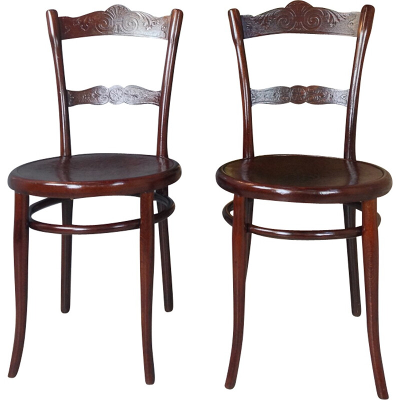 Pair of Thonet N 100 chairs - 1930s