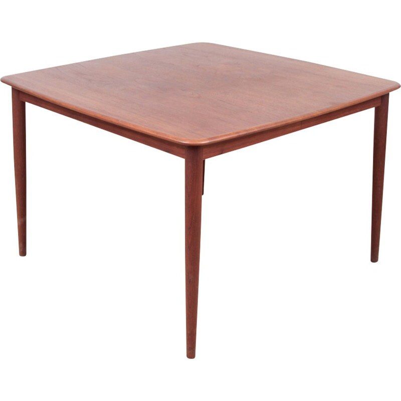 Scandinavian square teak dining table - 1960s