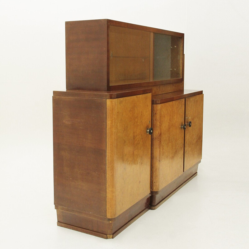 Buffet italien rationaliste avec vitrine - 1930