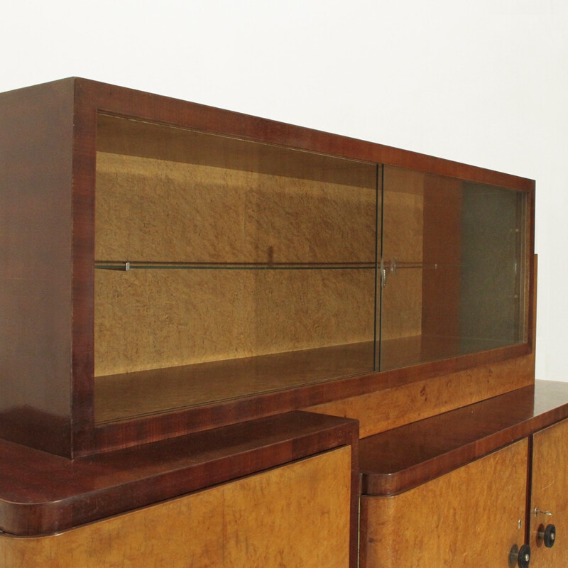 Rationalist Italian Sideboard with showcase - 1930s