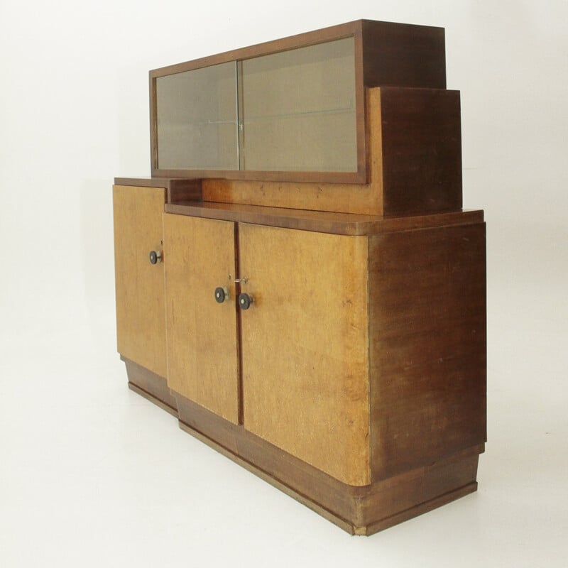 Buffet italien rationaliste avec vitrine - 1930