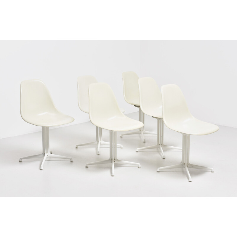 Set of 6 " la fonda" dining chairs by Eames for Vitra - 1960s