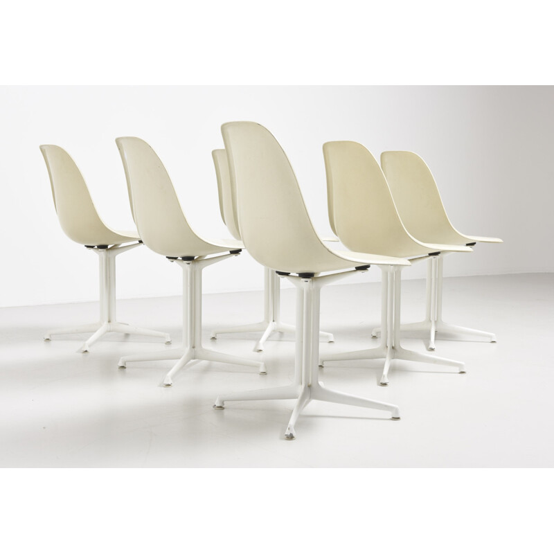 Set of 6 " la fonda" dining chairs by Eames for Vitra - 1960s