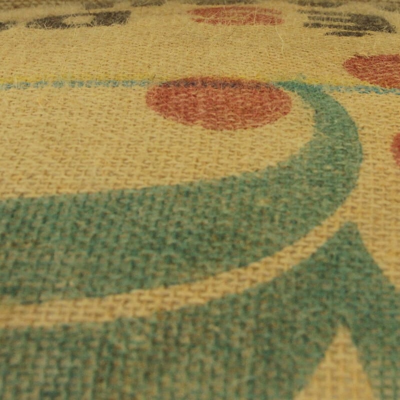 Pair of Italian armchair lined with coffee bags jute - 1940s