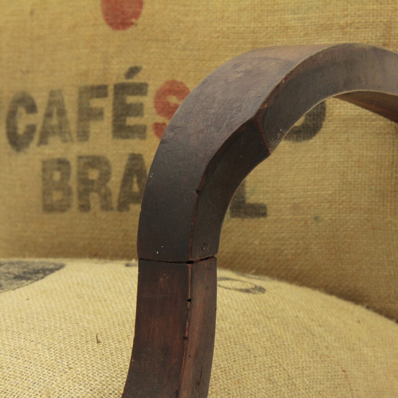 Pair of Italian armchair lined with coffee bags jute - 1940s