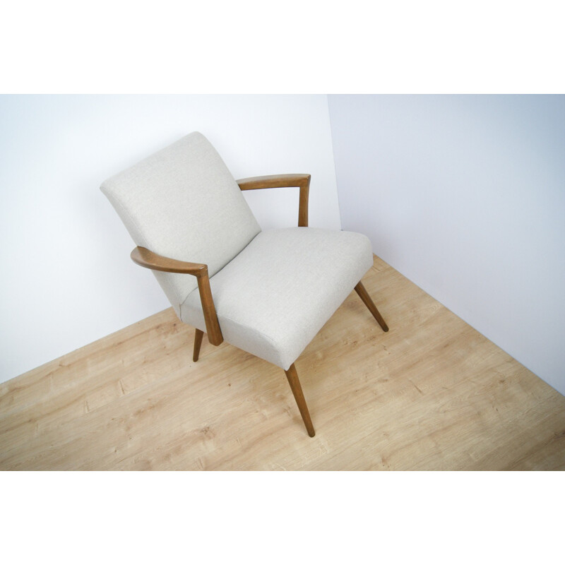 Vintage set of 2 beige armchairs - 1960s