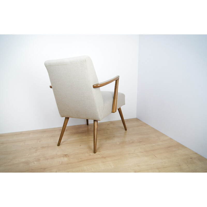 Vintage set of 2 beige armchairs - 1960s