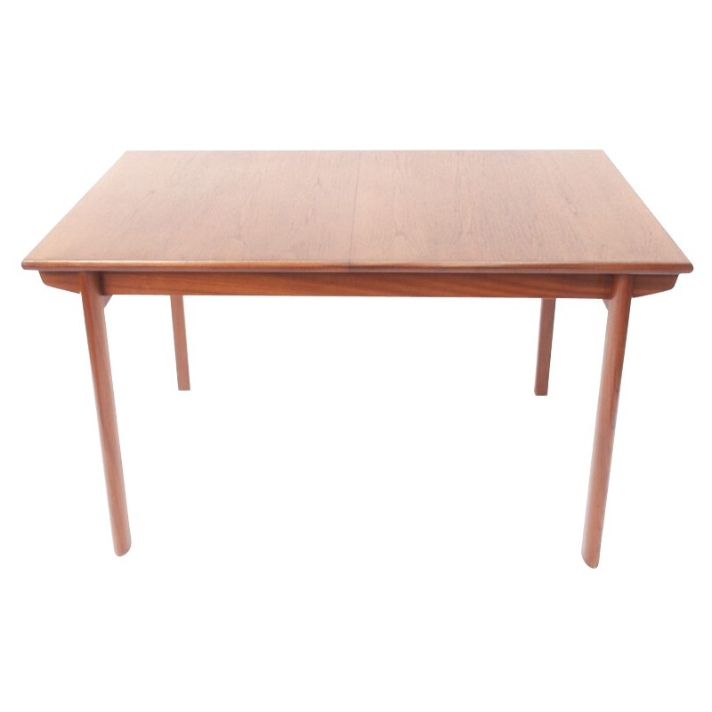 Dining table in brown teak with an extension - 1960s