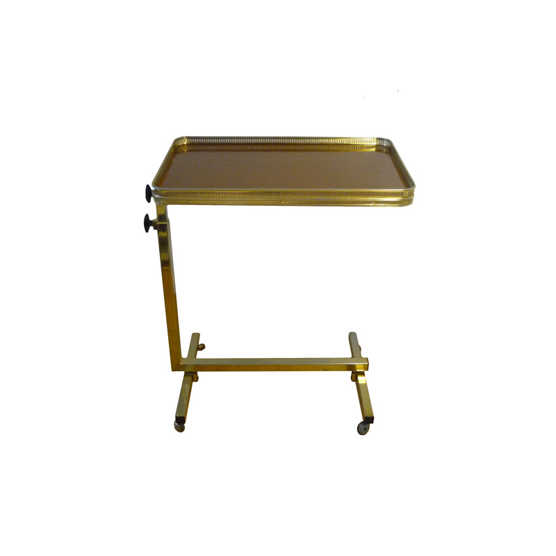 Vintage folding table in brass and rosewood - 1950s