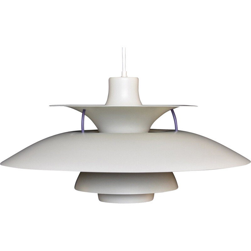 Vintage White PH5 pendant lamp by Poul Henningsen for Louis Poulsen - 1950s