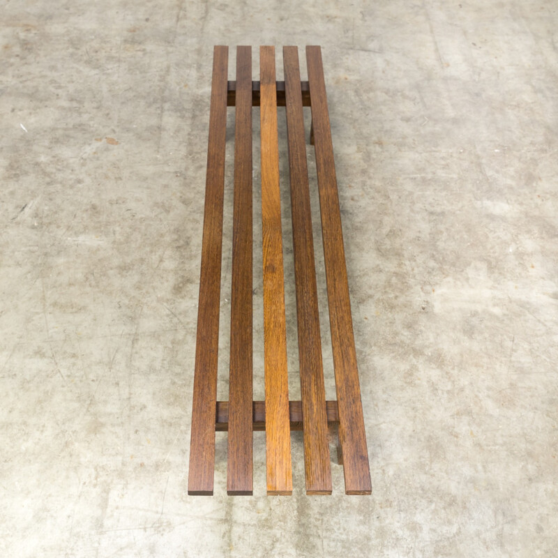 Vintage slatted museum bench by Martin Visser BZ for 't Spectrum - 1970s