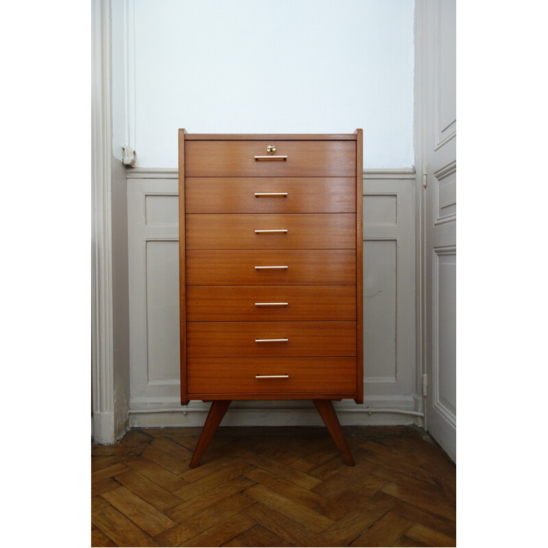 Vintage teak weekly record chiffonnier - 1950s