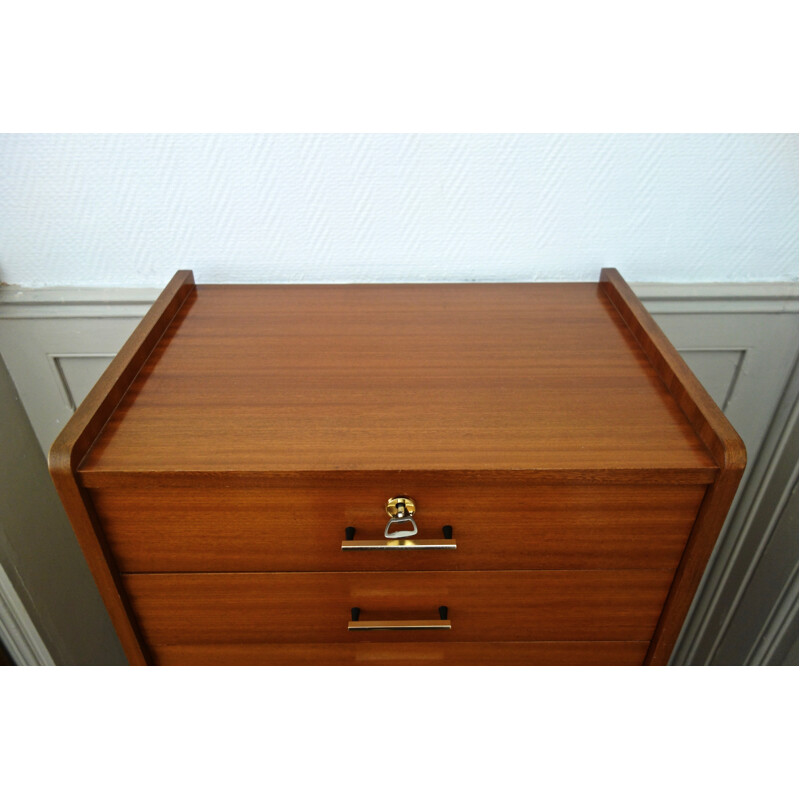 Vintage teak weekly record chiffonnier - 1950s