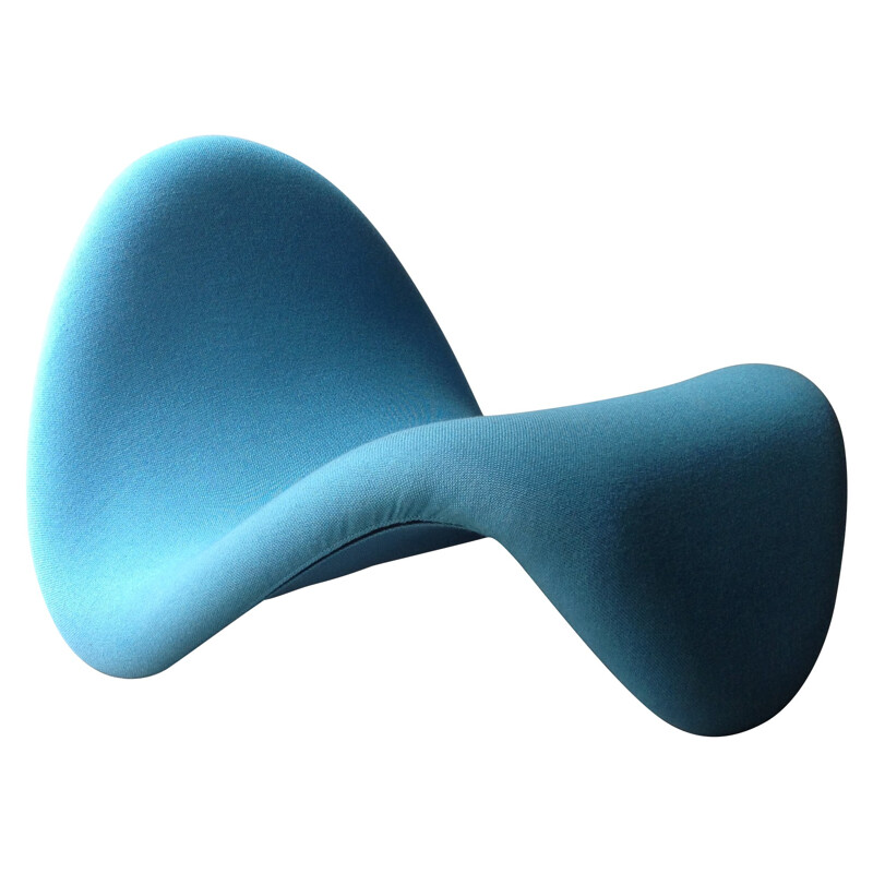 Blue turquoise "Tongue" armchair, Pierre PAULIN - 1970s