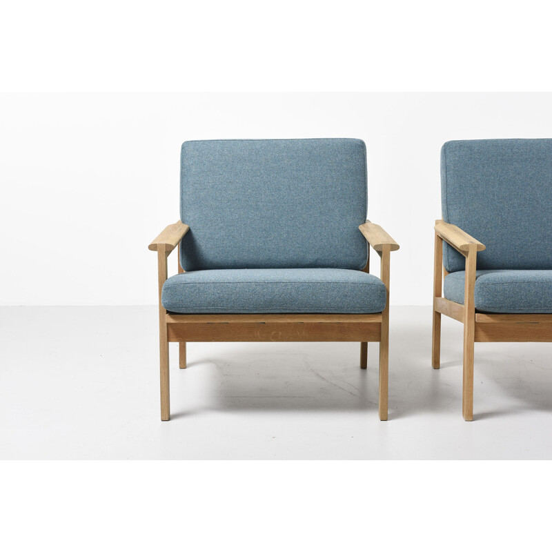 Suite de 2 fauteuils Capella en chêne par Illum Wikkelso - 1950