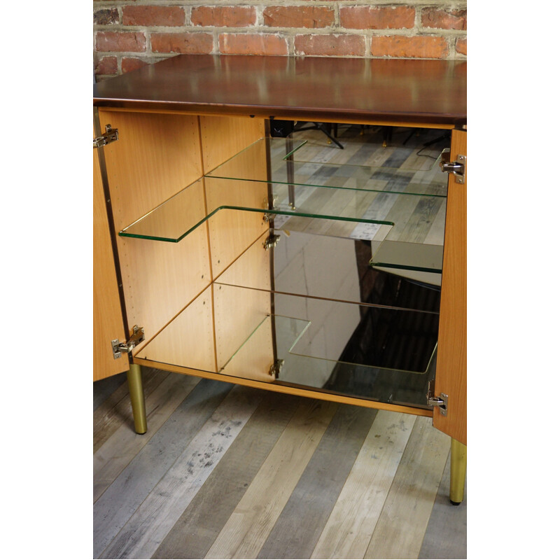 Belgo Chrom Design bar cabinet in copper and brass - 1970s