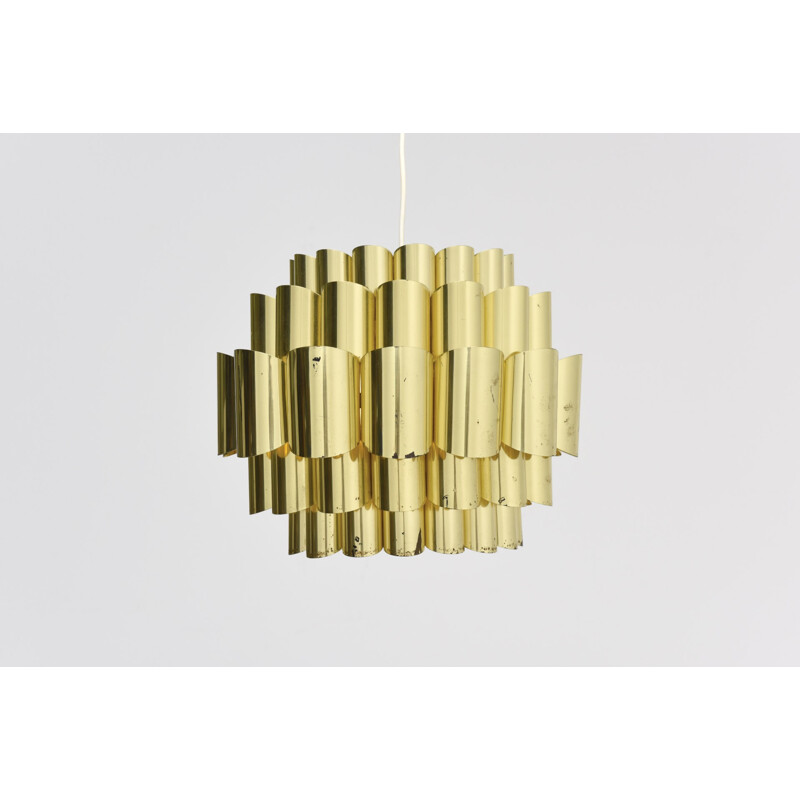 Vintage Large Brass Pendant by Thorsten Orrling for Hans Agne Jakobsson - 1960s