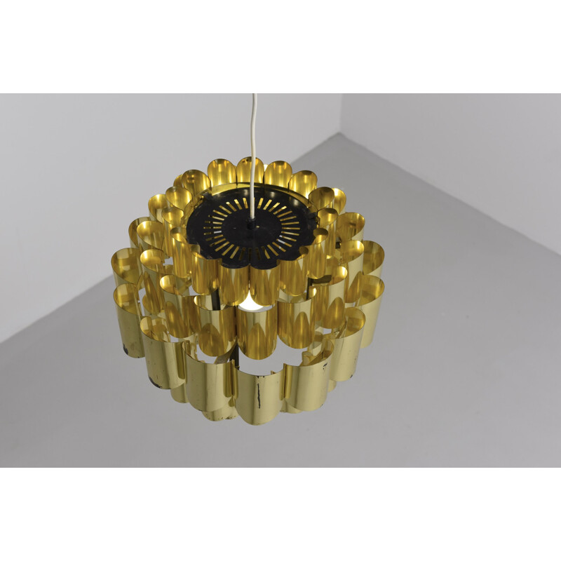 Vintage Large Brass Pendant by Thorsten Orrling for Hans Agne Jakobsson - 1960s