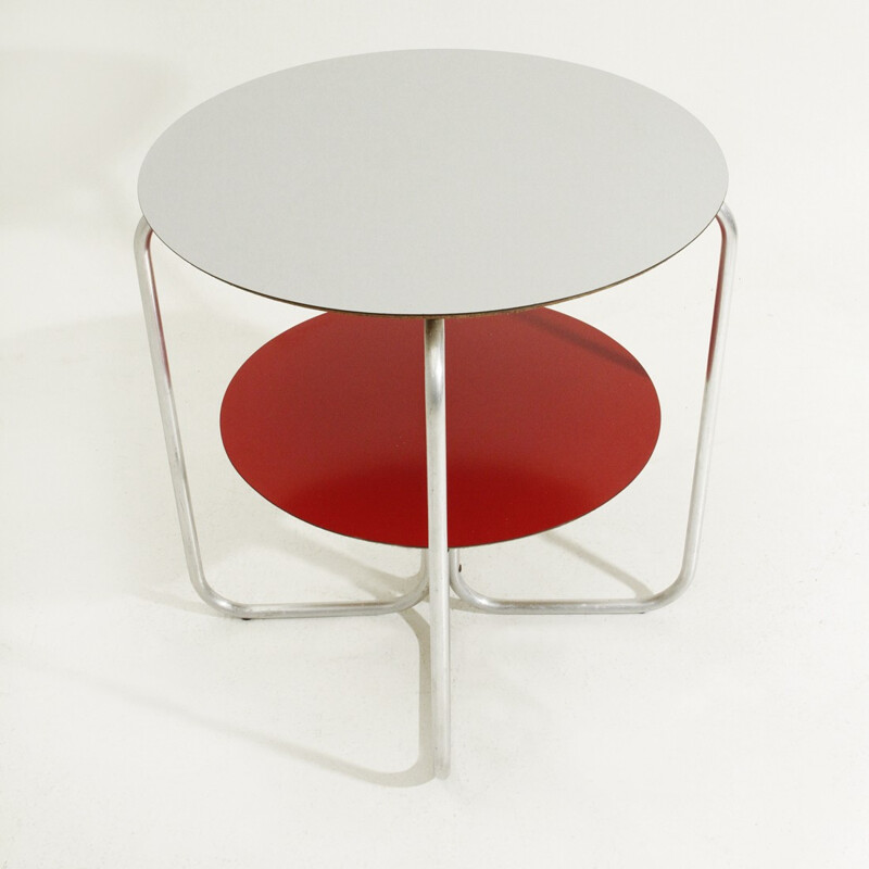 Table d'appoint italienne ronde stratifiée - 1960