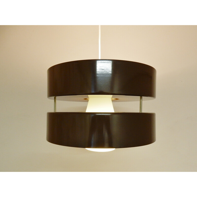 Vintage black pendant light by Hagoort - 1960s