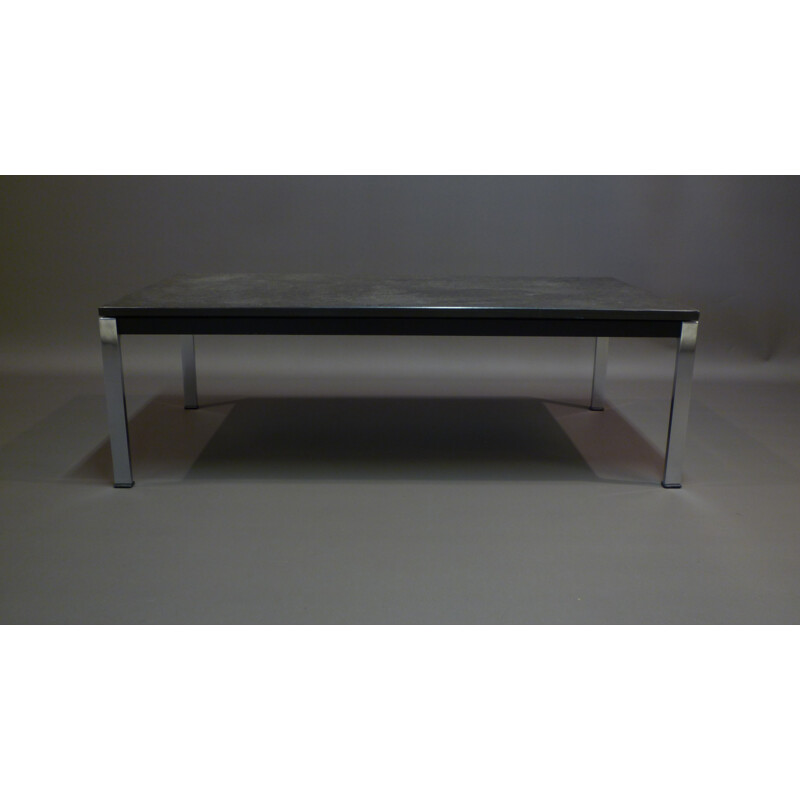 Coffee table in metal and slate by Norman FOSTER - 1970s