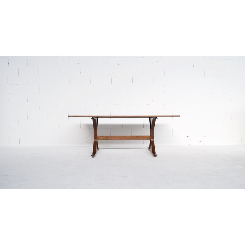 Vintage dining table in rosewood by Gianfranco Frattini for Bernini - 1960s
