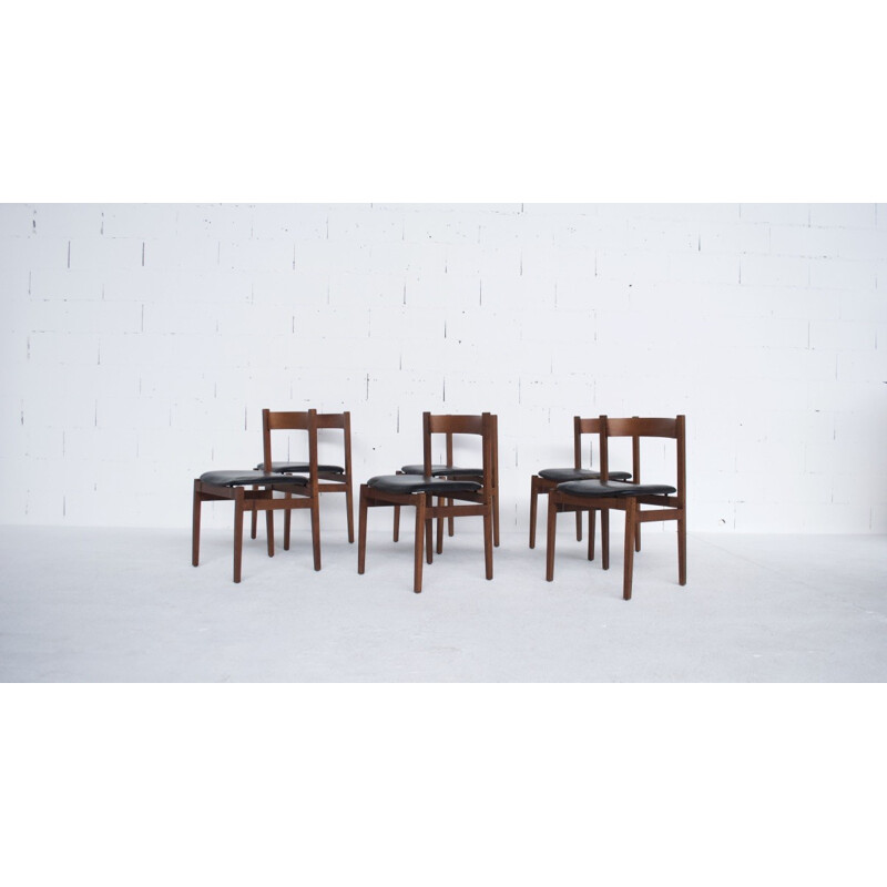 Set of 6 chairs model 104 by Gianfranco Frattini - 1960s