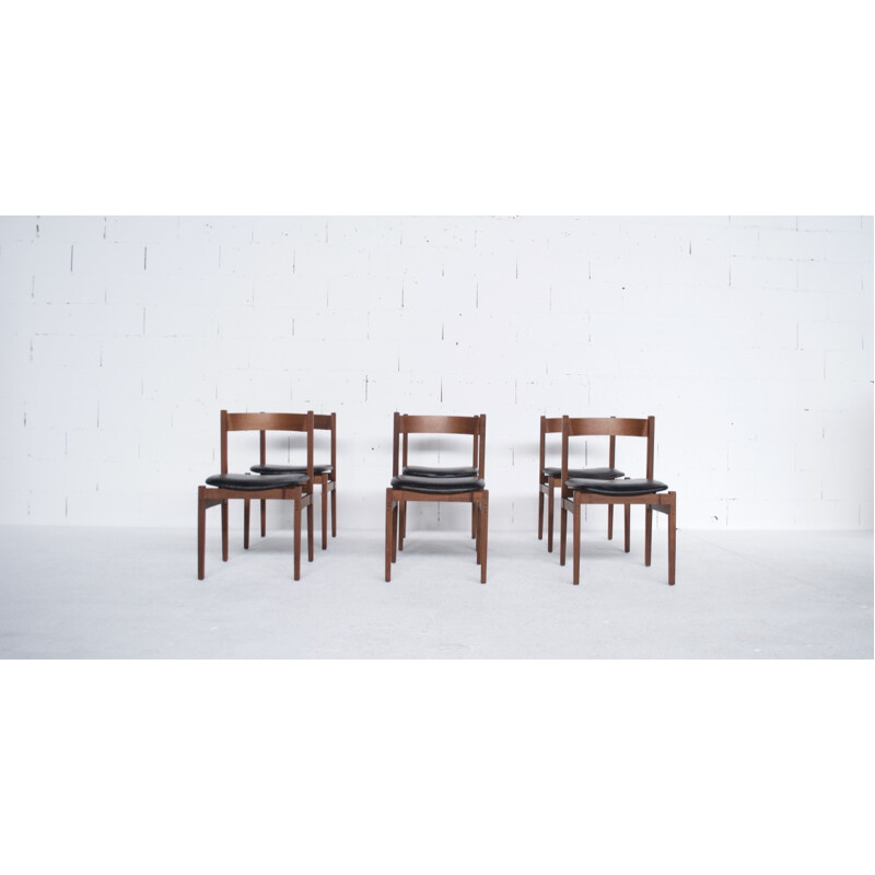 Set of 6 chairs model 104 by Gianfranco Frattini - 1960s