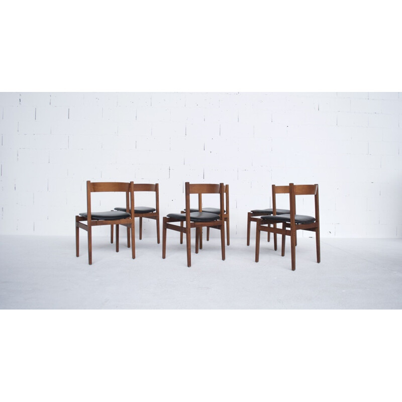 Suite de 6 chaises modèle 104 de Gianfranco Frattini - 1960