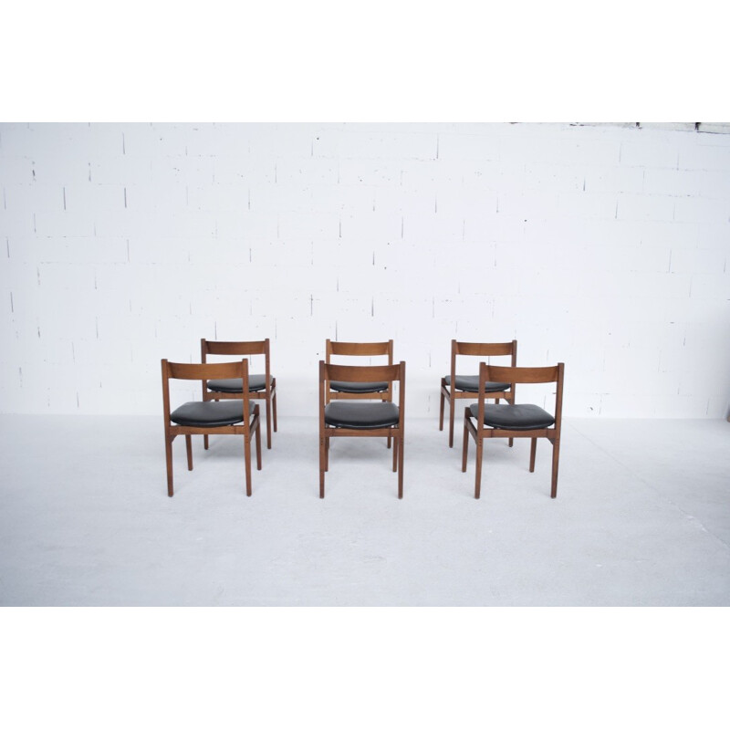 Set of 6 chairs model 104 by Gianfranco Frattini - 1960s