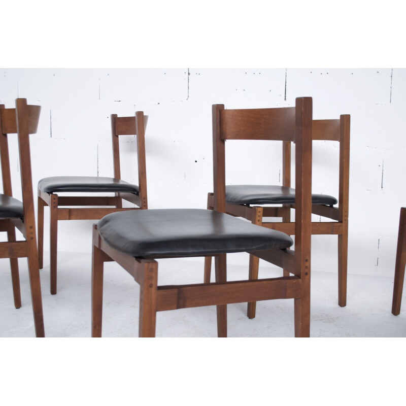 Set of 6 chairs model 104 by Gianfranco Frattini - 1960s