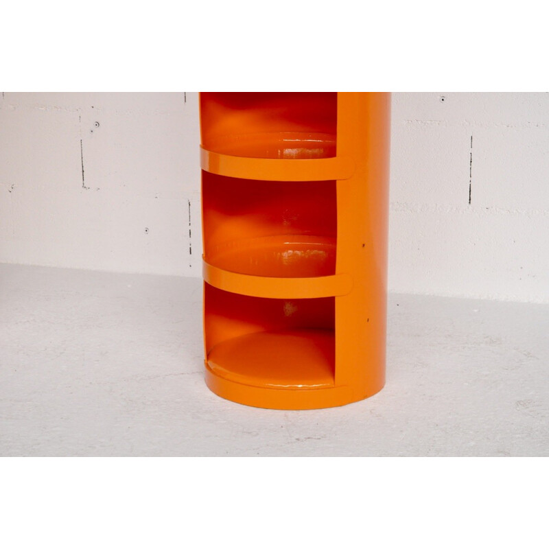 Pair of vintage orange shelves by Jean Louis Avril - 1960s