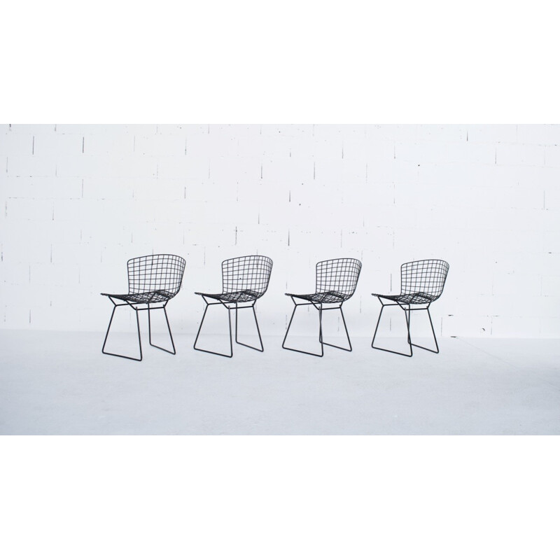 Suite de quatre chaises vintage d'Harry Bertoia pour Knoll - 1970