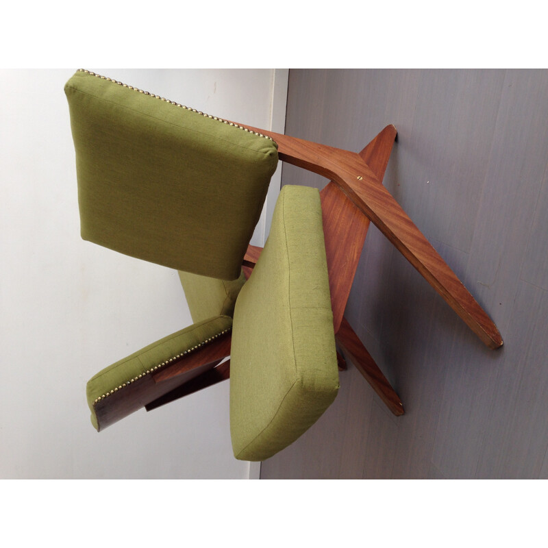 2 x FB18 Scissor armchair by Jan Van Grunsven for Pastoe - 1960s