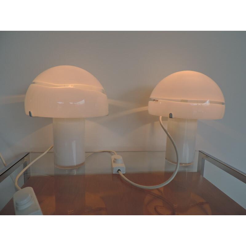 Paire de lampes vintage de Mazzega Murano - 1970