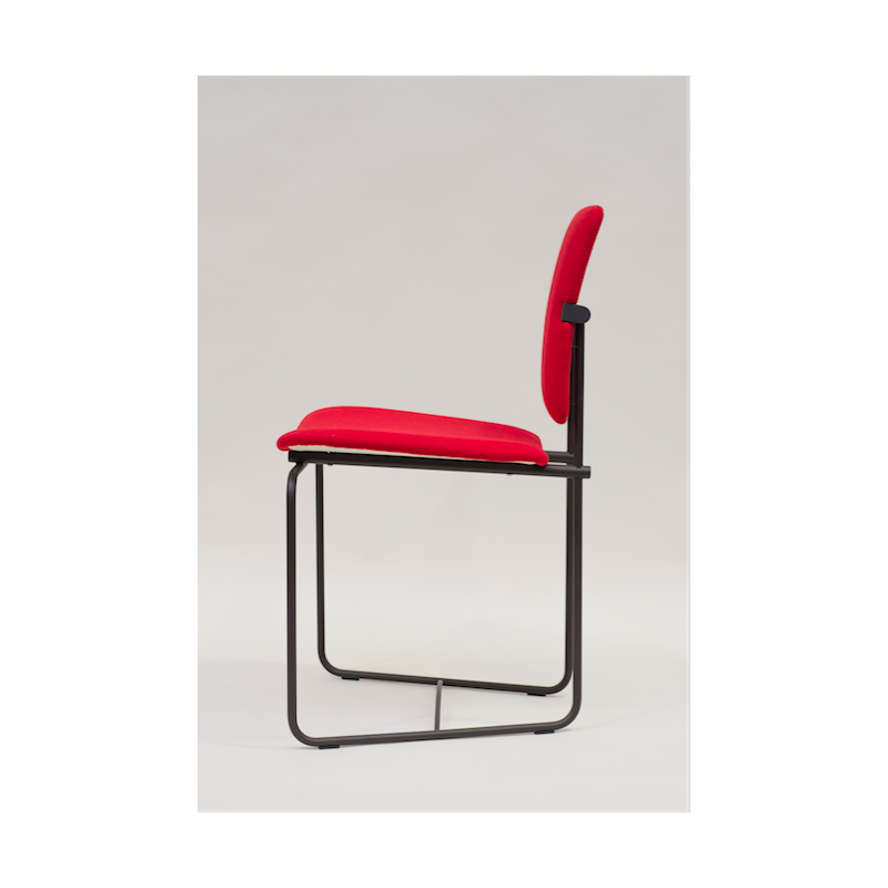 Vintage red dining chair, peter Ghyczy - 2000s