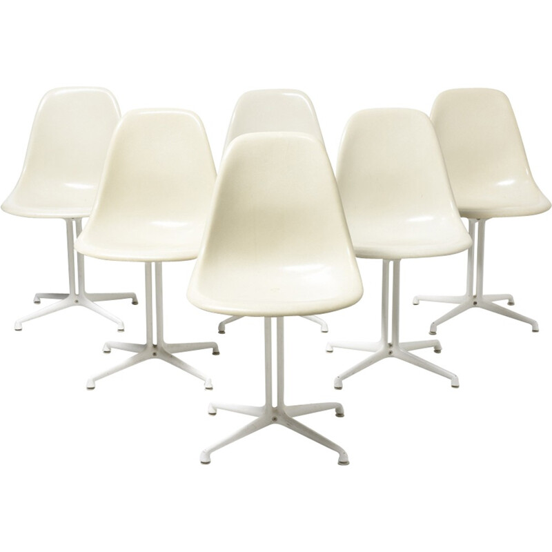 Set of 6 " la fonda" dining chairs by Eames for Vitra - 1960s