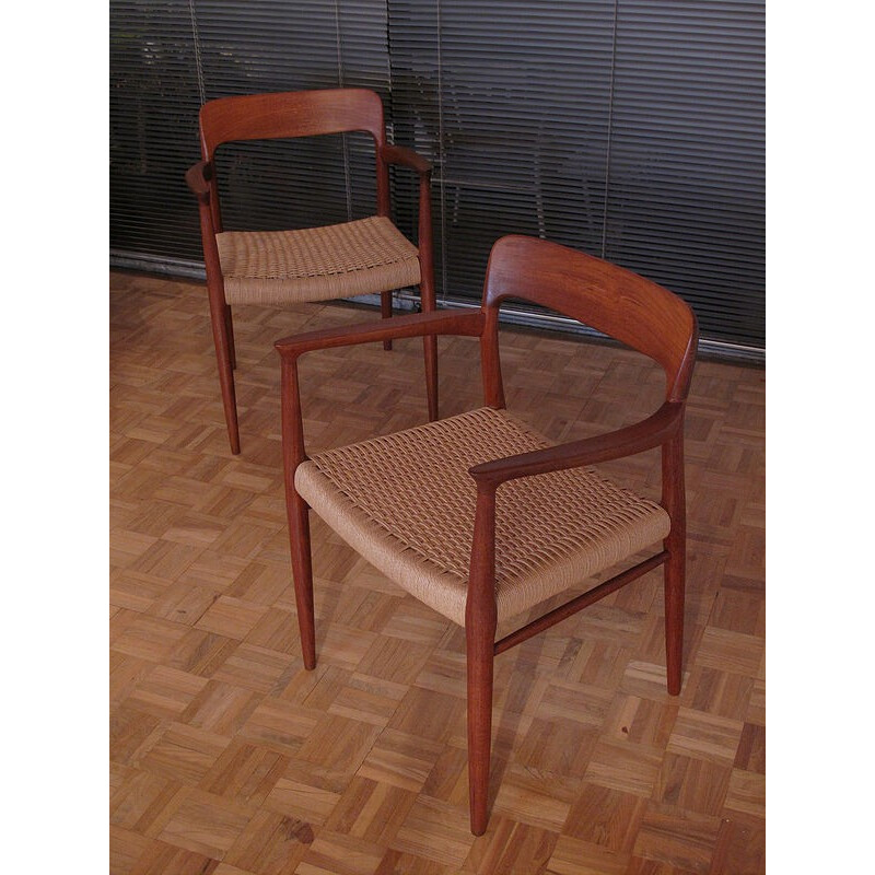 Set of 2 arcmchairs "Model 56" by Niels Moller for J. L. Mollers Mobelfabrik - 1954